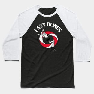 Lazy Bones Skeleton Vacation Lounge Baseball T-Shirt